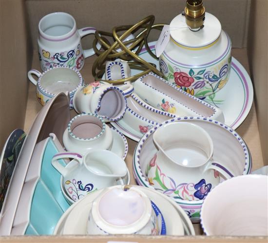 A quantity of Poole pottery decorative items and tableware,